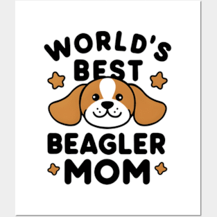 World's Greatest Beagle Mom Funny Dog Mama Pet Lover Posters and Art